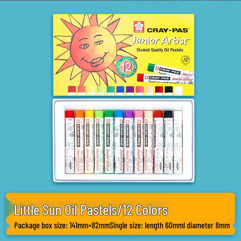 Washable Japan Sakura Oil Pastels: No-Mess Crayons for Kids & Students