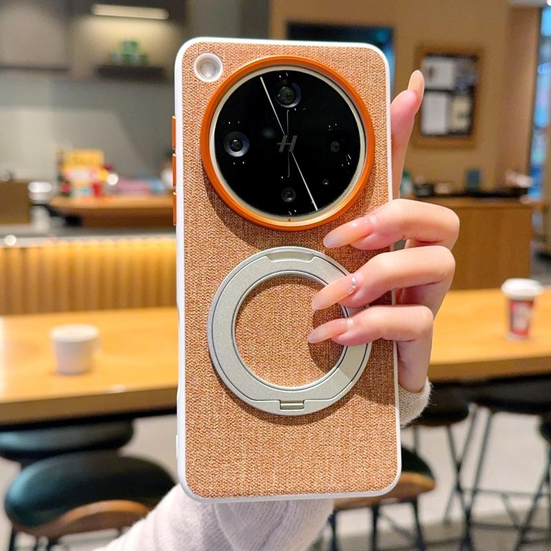 Grain Line Phone Case For OPPO Find X8 Pro Magnetic PC Hard Shell Protective Solid Color With Holder Find X8 Ultra Back Cover