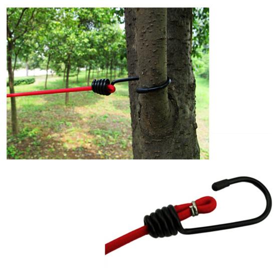 180cm Elastic Outdoor Clothesline Pants Laundry Drying Hanger Rope with 12 Clips