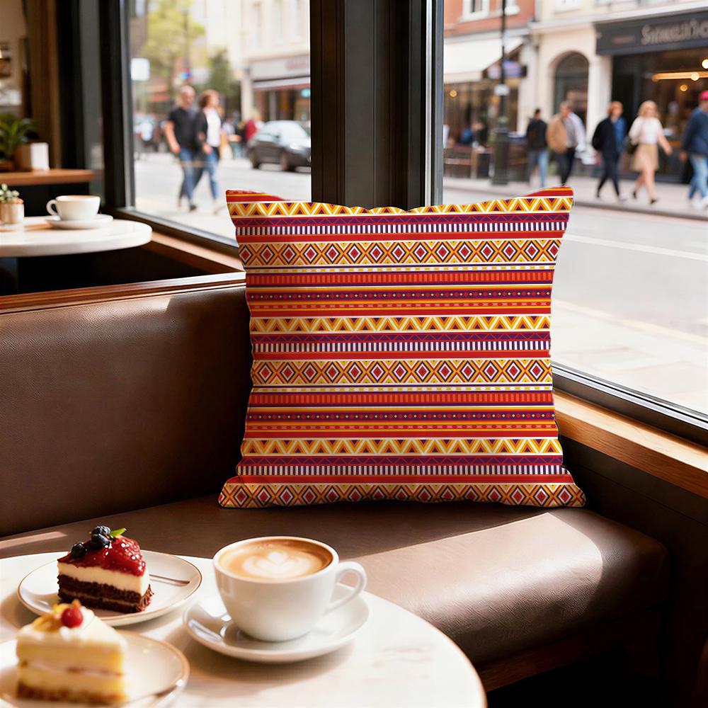 Retro patterns Cushion Cover Set of  Decorative Short Plush Pillow Covers for Sofa Soft  Cushion Case x cm