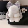 Rex-Kaninchenfell Fliege Plüschhasen Puppen Taschenanhänger Plüschhase Paar Anhänger Niedlicher Flauschiger Hase Tasche Anhänger