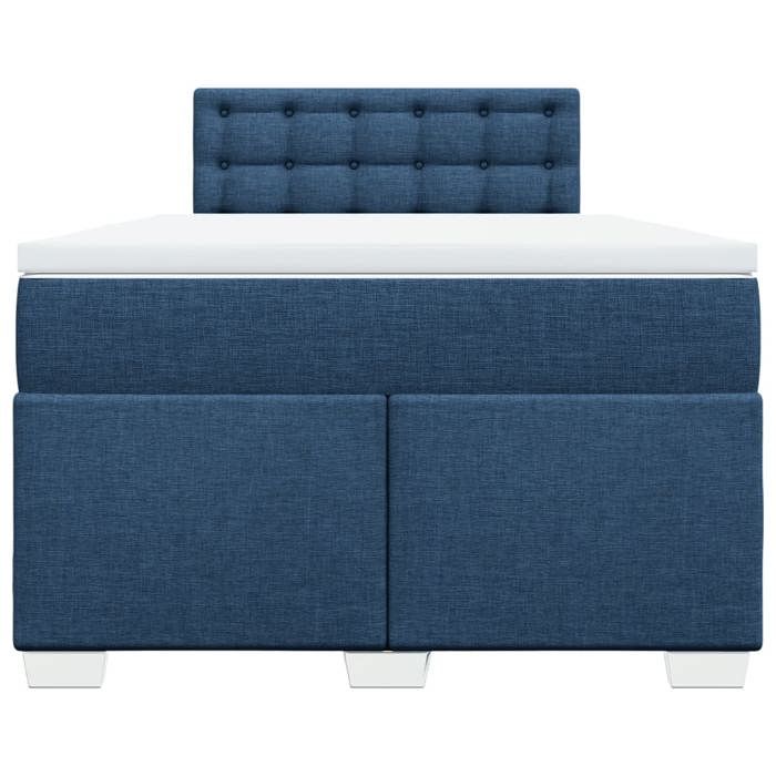 Maison Exclusive - Sommier à lattes de lit avec matelas Bleu 120x200 cm Tissu