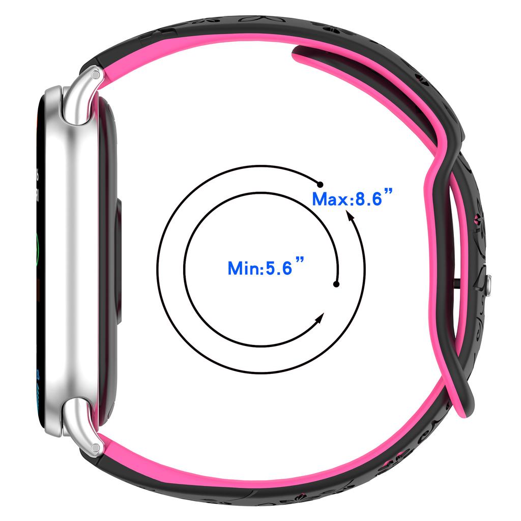 Women Silicone Flower 3D Engraved Bracelet for Xiaomi Band 9 NFC Smart Watch Breathable Watchband for Xiaomi Band 8 NFC Strap