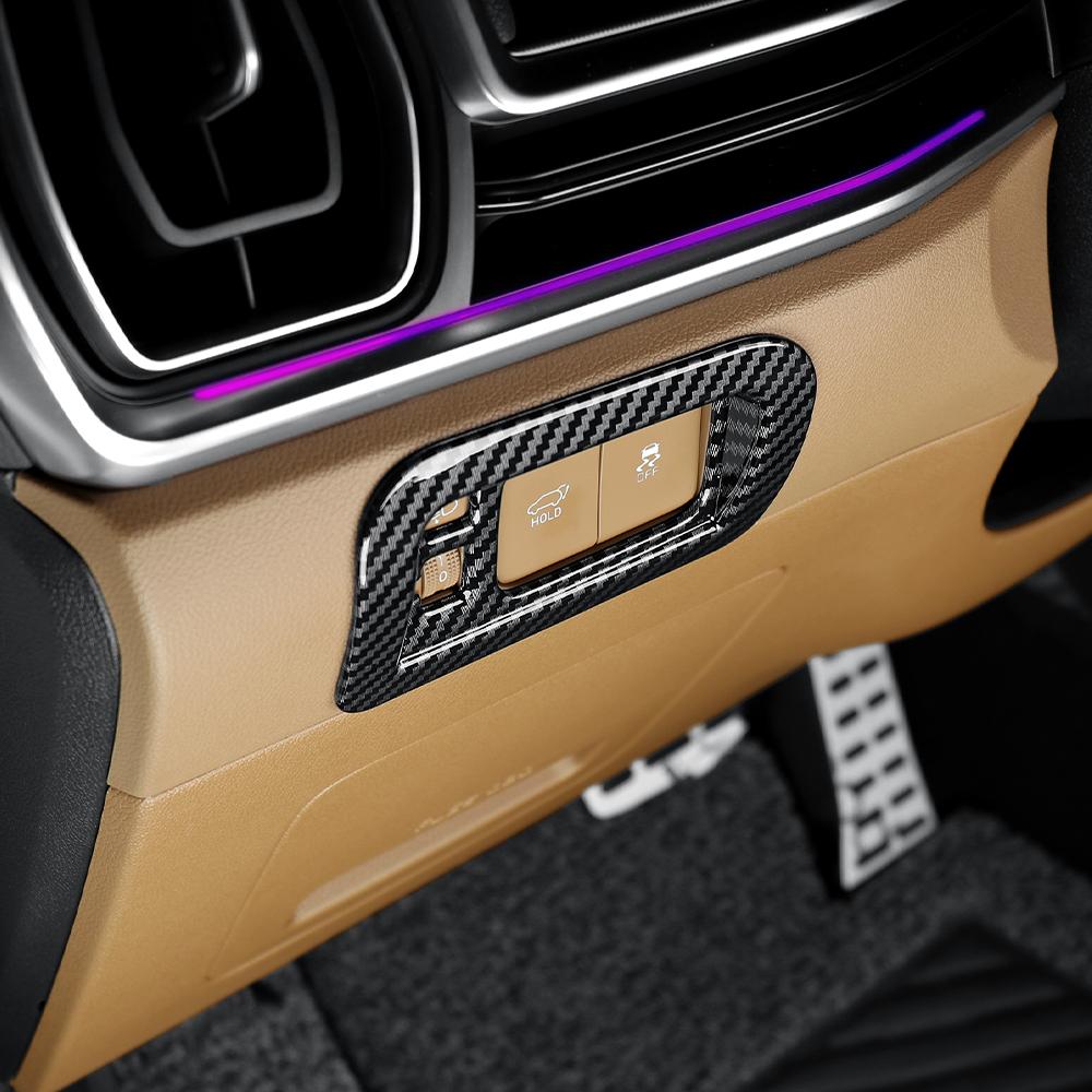 For Kia Sorento MQ4 2026 2026 2026 Car Tuning Carbon Fiber Auto Headlight Adjustment Button Cover Trim Accessories LHD