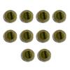 Pack of 10 Blank Engraving Coin 40mm Solid Metal Plated Flower Edged Coin with Protective Box for Customizable Crafts
