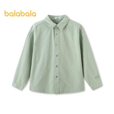 Balabala Boys' Long Sleeve Denim Shirt