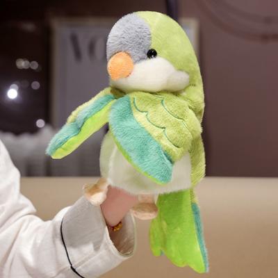 Cute Parrot Hand Puppet Plush Toy Ventricular Doll Bird Performance Props Kindergarten Storytelling Gift