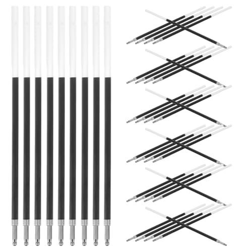 Ballpoint Pen Refills, HEALEEP, 80-Pack Black Ink Fine Point (0.7mm) Refills