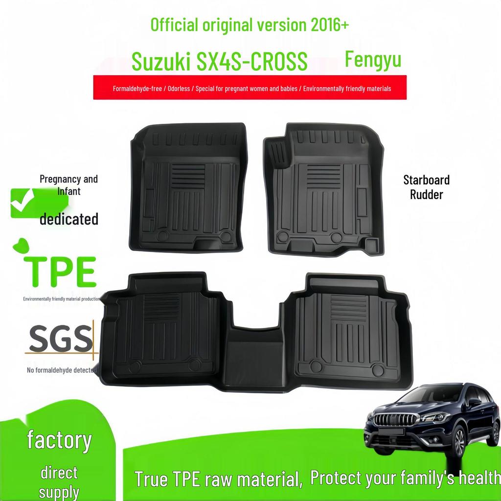 TPE Floor Mats for 2016+ Suzuki SX4 S-CROSS RHD Cars