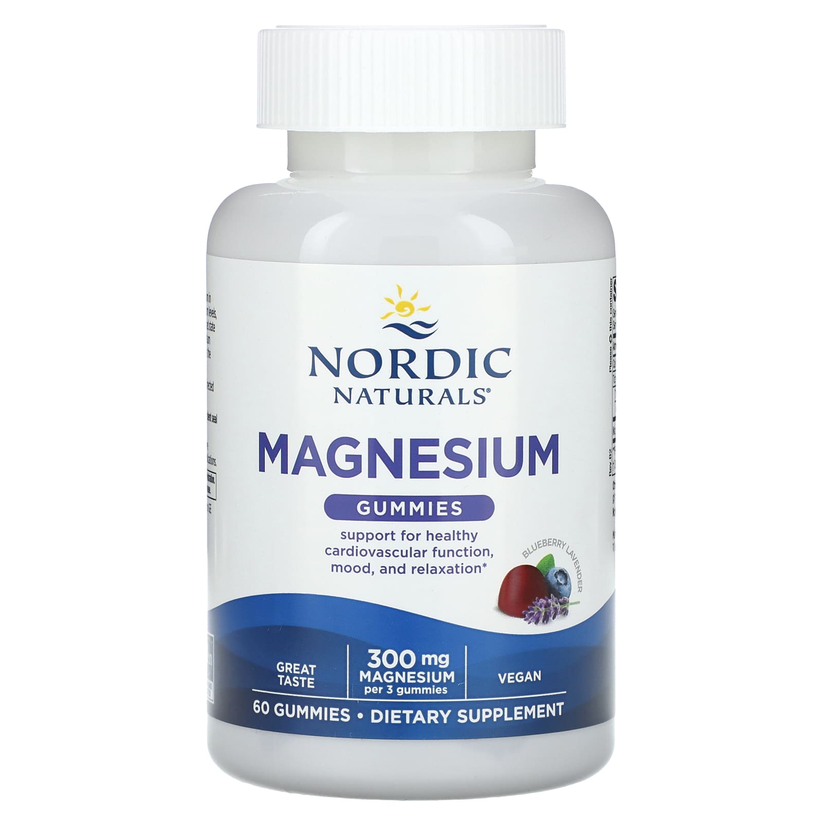 

Magnesium Gummies, Blueberry Lavender, 60 Gummies (100Mg per Gummie)