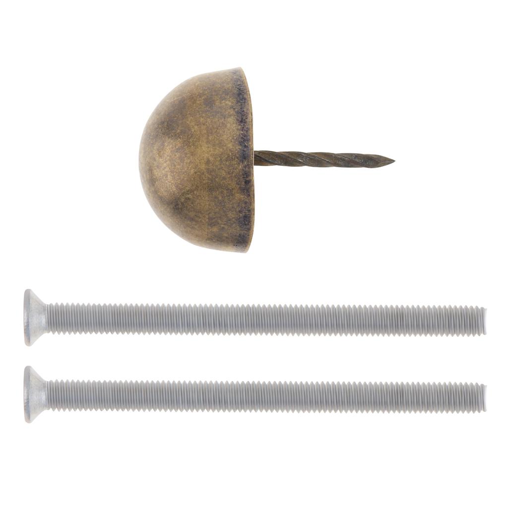 Massiver Messingklopfer, Klassischer 6,7-Zoll-Klopfer, Passend für dekorative Haustür, Mit Montageschrauben, Klopfknopf, Türbeschlag