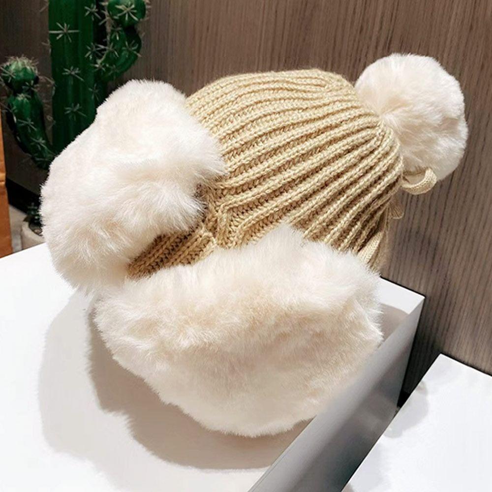 Warm Plush Cap Thickened Bomber Hat Fashion Ear Protection Cap for Women