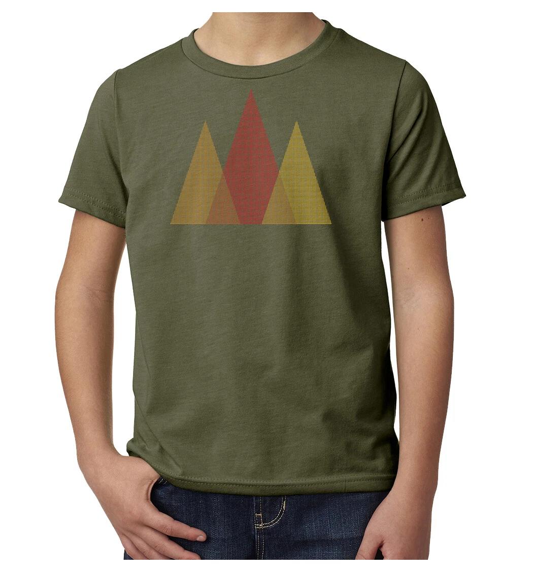 Triangle Tree Line Outdoor T-Shirt Youth Graphic Shirts, Nature shirts XL