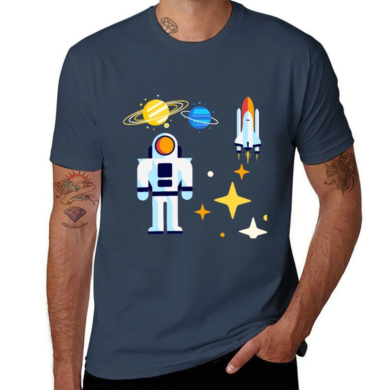 Astronaut His Space Shuttle Tshirt Outdoor Working Tshirt S