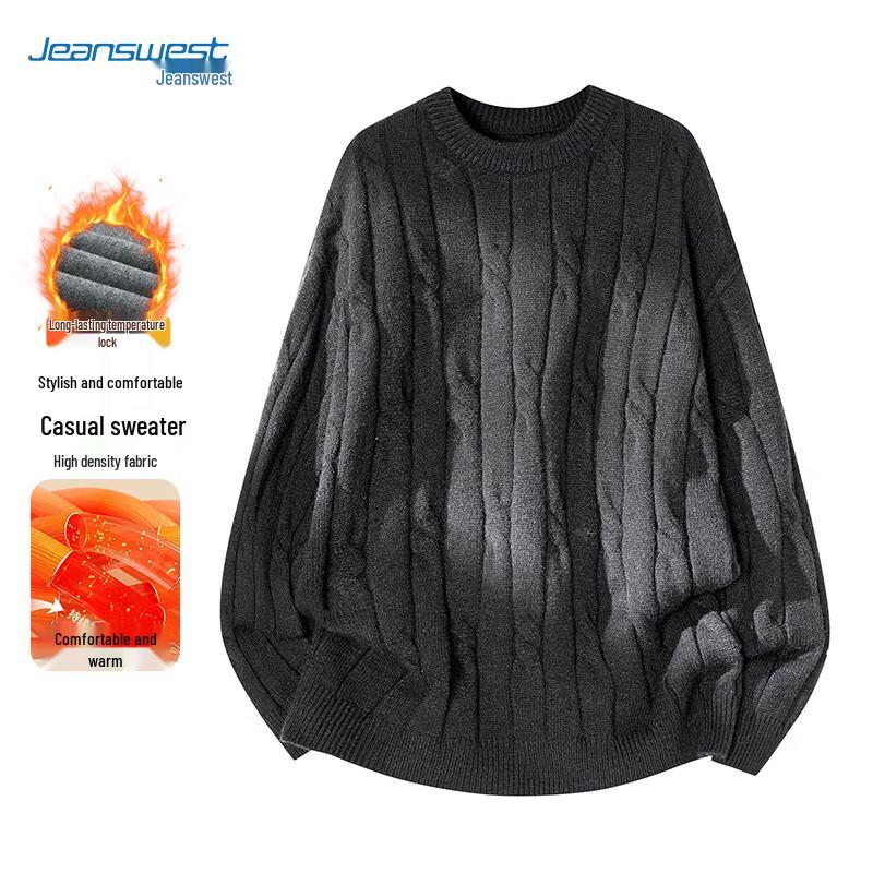 Jeanswest Men's Loose Fit Warm Knit Sweater