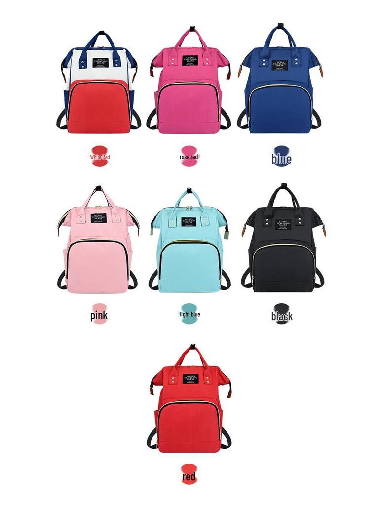 Large Capacity Splash-proof Mummy Bag: Fashionable Multi-Purpose Travel and Baby Bag