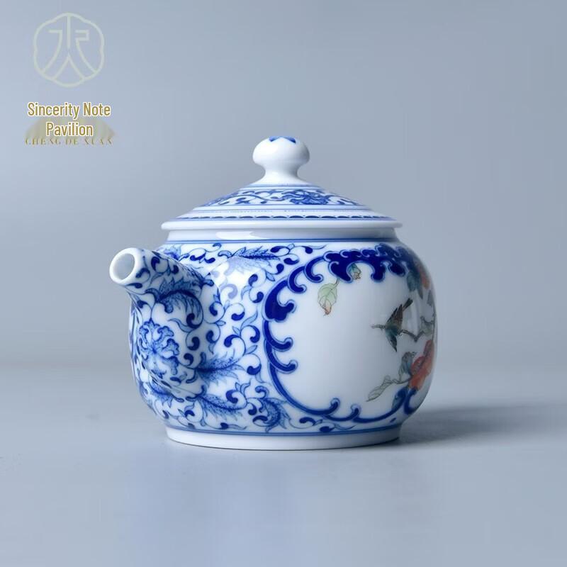 Jingdezhen Hand-painted Doucai Stoneware Teapot