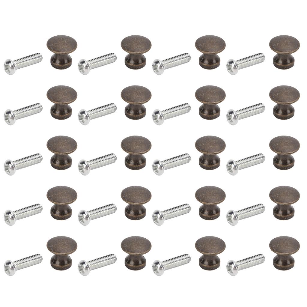 20 Súprav Jednootvorová Malá Rukoväť 12x11MM Zliatina Zinku Jednootvorová Šperkovnica Zásuvka Okrúhla Hlava Malá