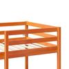 High Bed with Desk & Chairs Brown 75x190 Cm Pine Wood