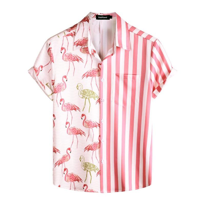 Summer Men's Vocation Lapel Camisa 3d Printed Casual Breathable Hawaiian Shirts Fashion Men Women Tops Beach Short Sleeve Blouse