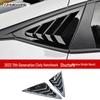 Compatible with 11th Gen Civic Hatchback: Louver Window Trim & Roof Wing Spoiler Kit