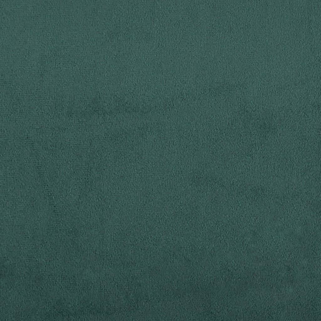 Vidaxl 3-Seater Sofa with Footstool, Dark Green, 180 Cm, Velvet
