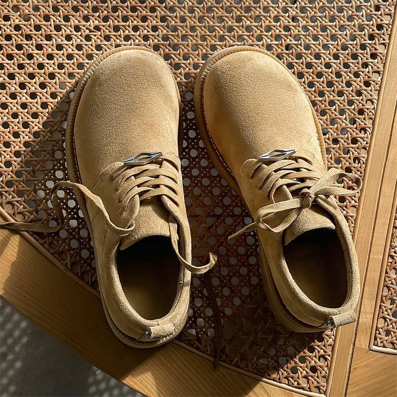 58028 Derby shoes men's spring and summer new Mickey big head shoes platform heightening low-top short boots fashion leather shoes