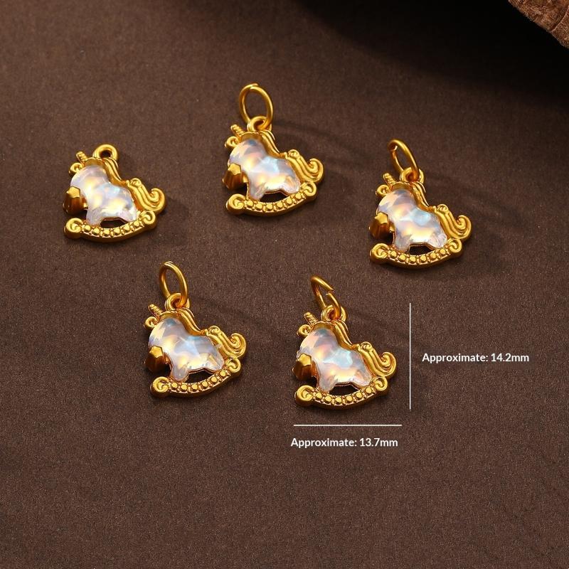 5Pcs Zinc Alloy Painted Pony Pendant Charms Diy Necklace Bracelet Earrings Accessorie