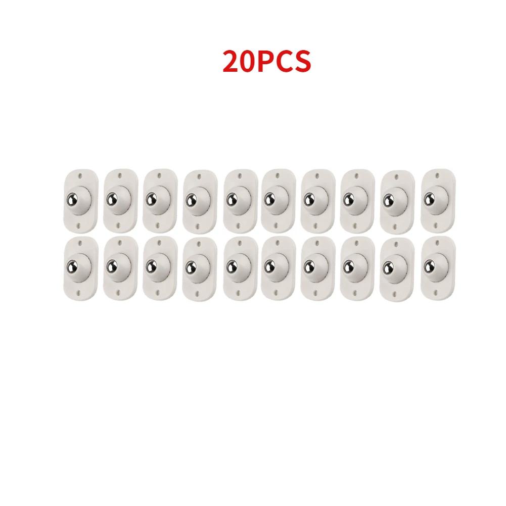 20-100pcs Wheels For Furniture Stainless Steel Roller Self Adhesive Furniture Caster Home Strong Load-bearing Universal Wheel