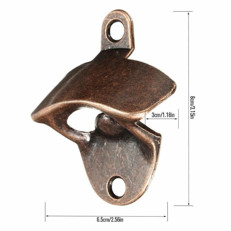 Bottle Opener Wall Mounted Rustic Beer Opener Vintage Wine Bottle Openers For Kitchen Cafe Bars Party Supplies