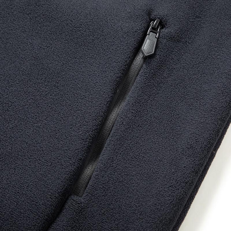 MONTAGUT Men's Thickened Fleece Stand Collar Jacket