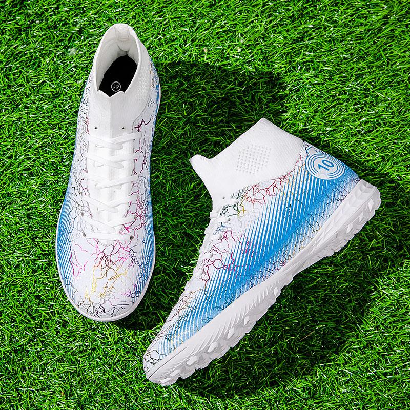 

35-48 футбольные бутсы унисекс, высокие эластичные носки, резиновые носки с мягкой подошвой, TF футбольные бутсы, детские тренировочные футбольные бутсы 48