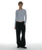PARTIMENTO WOMEN Dot All-Over Printed Long Sleeve Tee_White