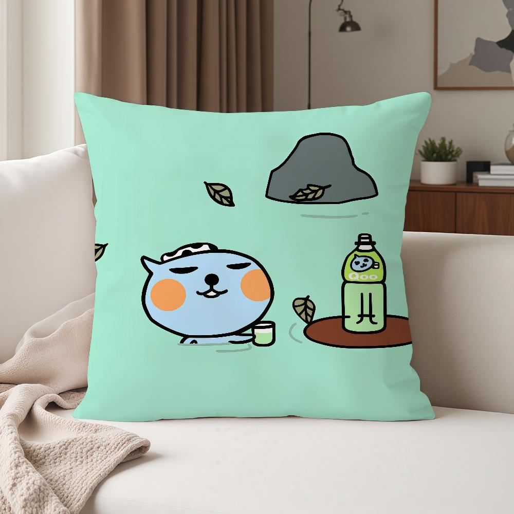 Cartoon Cute Q-Qoo-O Pillow Case Suitable For Bedrooms Living Rooms Cars Home Decoration