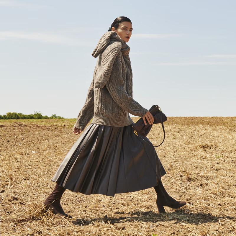 LESS 2024 Autumn Loose A-Line Long Skirt