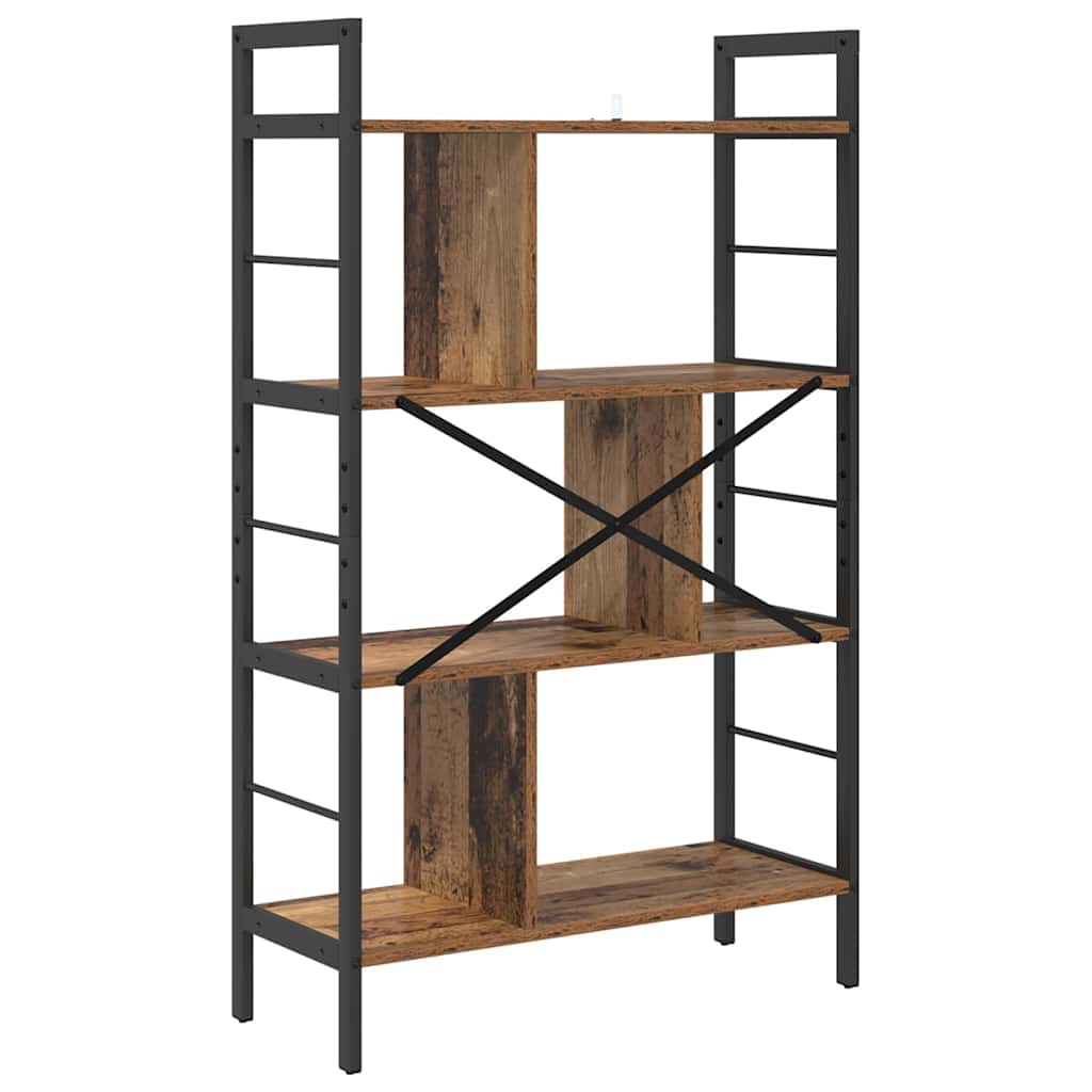 Vintage Wood Bookshelf 75 x 30 x 123.5 cm Engineered Wood