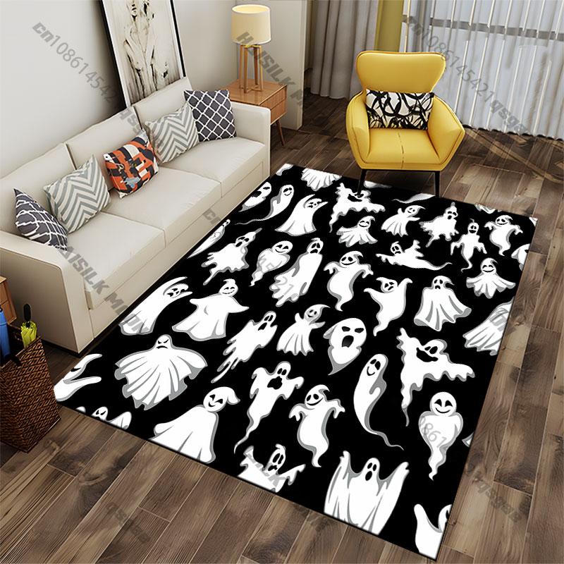 Spooky ghost-themed illustrated design carpet Yoga living room room decor children's crawling mat doormat area rug