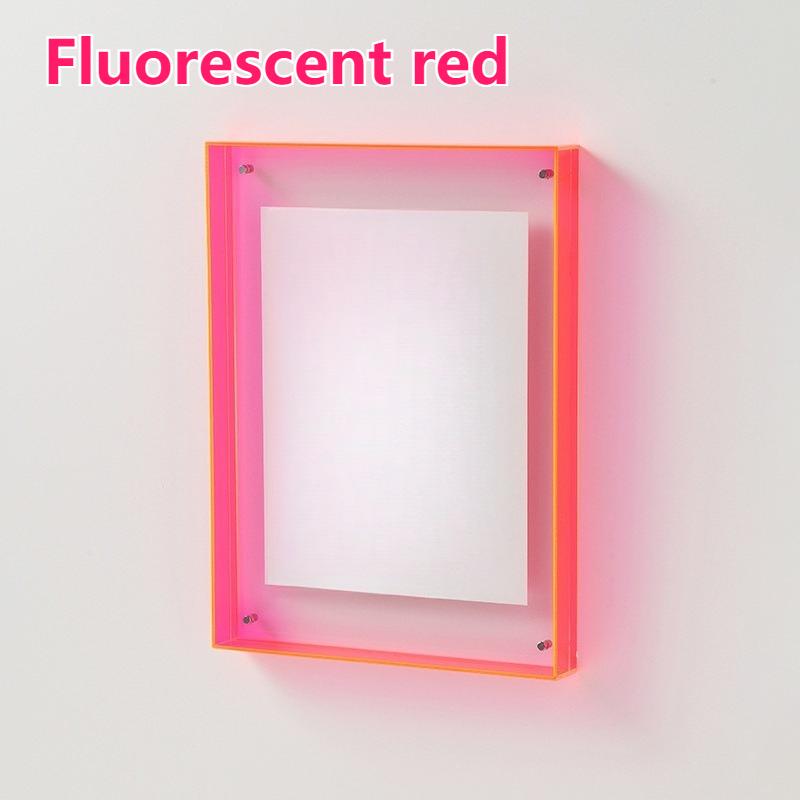 Colorful Acrylic Photo Frame Table Wall Hanging Ins Transparent Acrylic Picture Frame Poster Display Stand Home Ornaments Decor