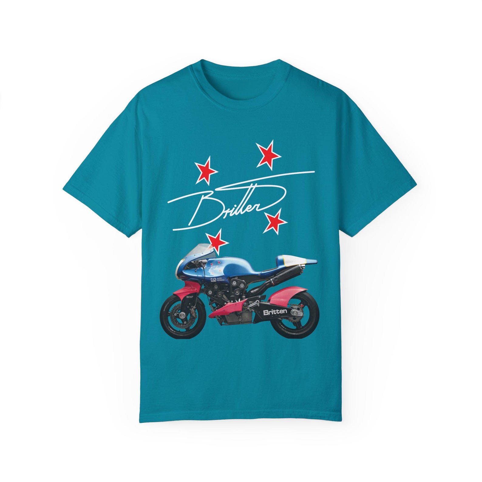 Britten V1000 Retro Motorcycle T-Shirt, Unisex Gift for Motorcycle Lovers, Casual Wear, Summer Style 2XL