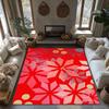 Cozy Christmas Doormat Red Flower Pattern Festive Welcome Mat Holiday Home Decor Entrance Rug Indoor Outdoor Floor Mat Gift