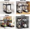 2 Pack Pull-Out Storage Organizers Under Sink Organizer And Storage For Bathroom  Kitchenmulti-Purpose Under Cabinet Organizers And Storage Black