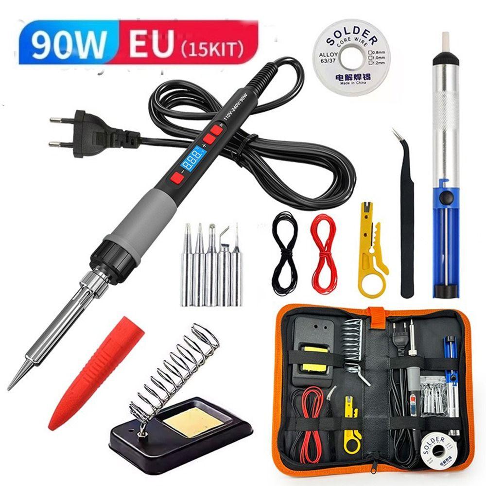 EU/US/UK Plug Digital Display Soldering Iron 90W Soldering Iron Pen DIY Projects