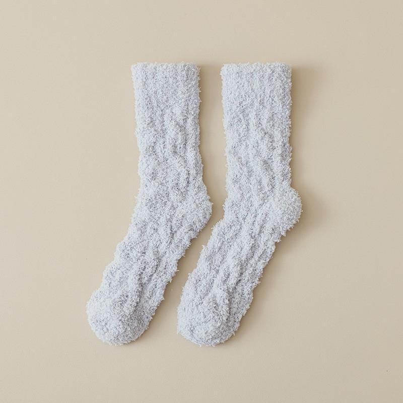 

1Pair Fluffy Gift Daily Warm Coral Fleece Lightweight Polyester Bedrooms Socks Soft Comfortable Indoor