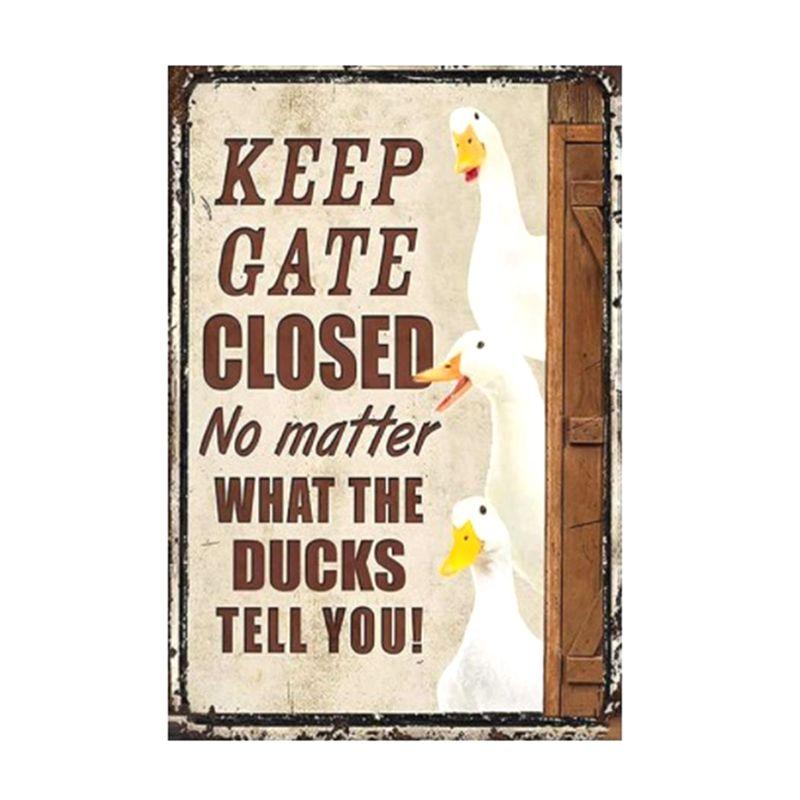 

AEE2-Duck Metal Sign Aluminum Vintage Duck Wall Decor For Home Bedroom Bar Restaurant Cafe Club 30X20cm Durable High Guality