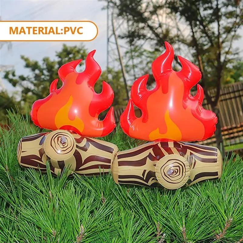 Simulation Inflatable Campfire Camping Props Toys Creative Family Campfire Party Decoration Props Campfire Inflatable Toy Model