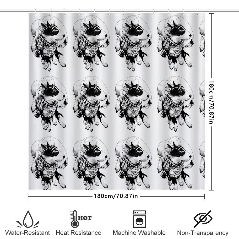 Anime Cat Shower Curtain Japanese Kawaii Decor Bathroom Set Waterproof Cute Kitty Washroom Fabric Liner Home Decor
