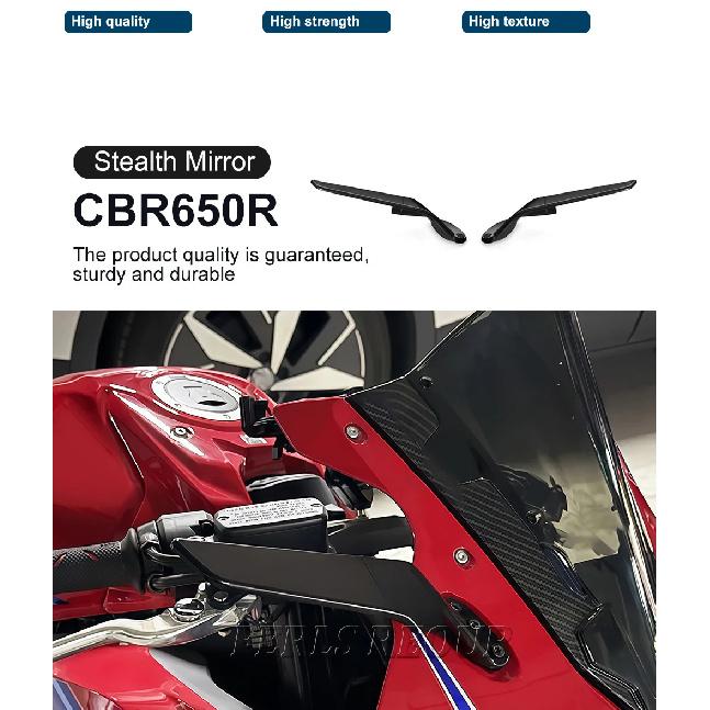 2024 CBR650R Rearview Mirror Motorcycle Invisible Rearview Mirror For Honda CBR 650R CBR650R 2019-2024 Aluminum Winglet Mirror