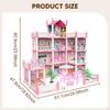 Doll House Dolls Toys Playset Pretend Play Dollhouse Princess Villa Model With DIY Assembly
