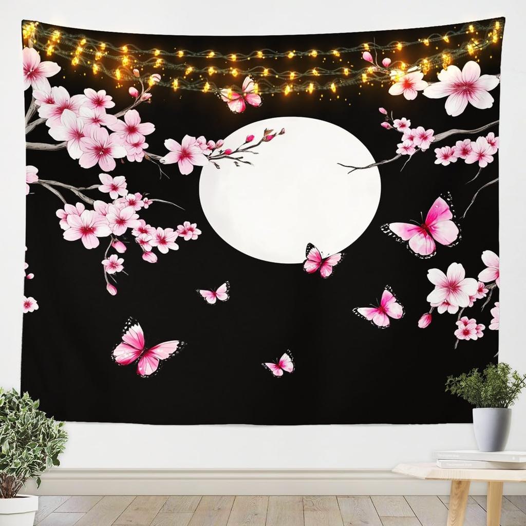 Japanese Wave Tapestry Kids Ocean Wave Sunset Wall Hanging For Boys Girls Teens Japanese Ukiyoe Mount Wall Blanket Sea Waves