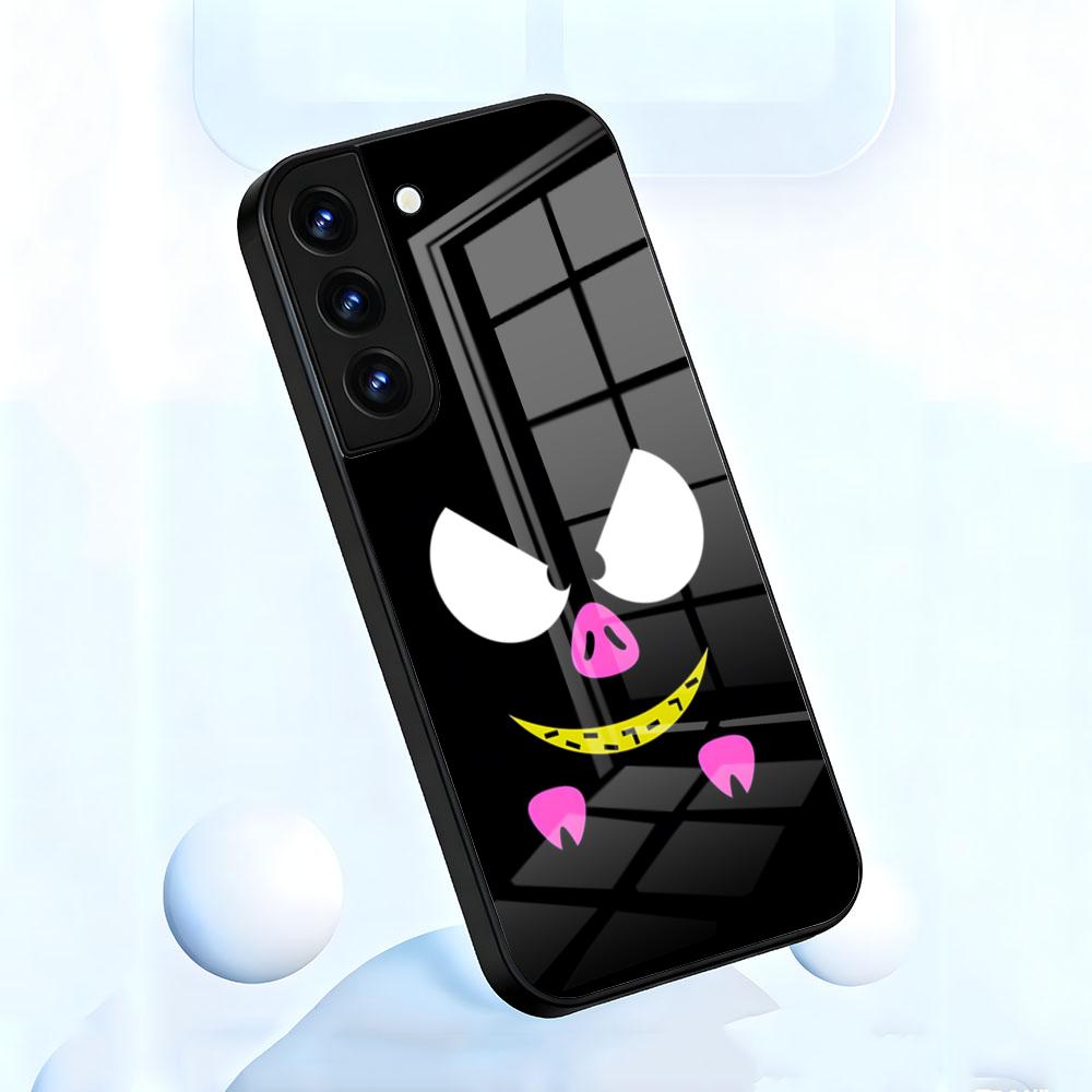 Cartoon R-Ranma 1 2 Phone Case For Samsung S26 S25 S24 FE S23 S22 S21 Plus S20 Ultra Note20Ultra Black Glass Cover